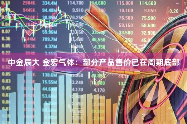 中金辰大 金宏气体：部分产品售价已在周期底部